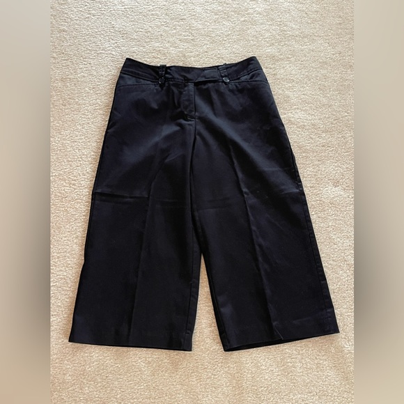 Wide Leg Capri Pants - Black - Worthington - Size: 8 - Picture 1 of 7